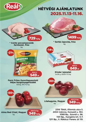 Real katalógus, Gyöngyös | Csúcsajánlatok minden ügyfélnek | 2025-11-13T00:00:00.000Z - 2025-11-16T00:00:00.000Z