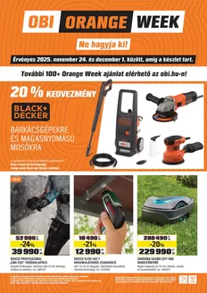 Obi katalógus, Budapest | OBI ORANGE WEEK. NE HAGYJA KI! | 2025-11-23T00:00:00.000Z - 2025-12-01T00:00:00.000Z