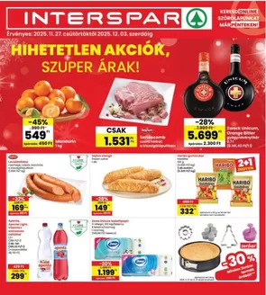 Interspar katalógus, Debrecen | A legjobb ajánlataink Önnek | 2025-11-27T00:00:00.000Z - 2025-12-03T00:00:00.000Z