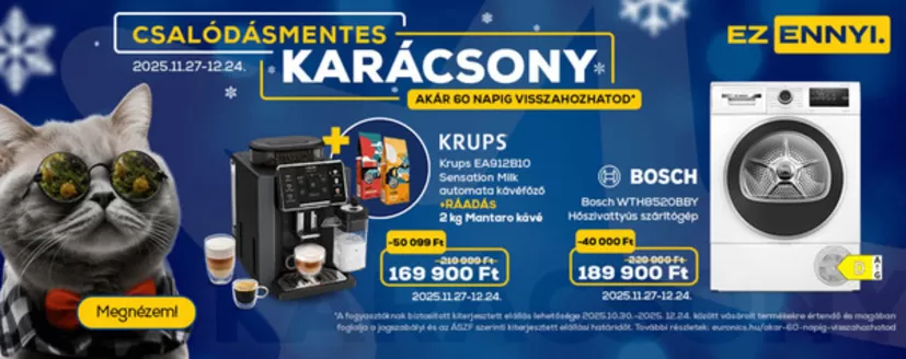 Euronics katalógus, Sárvár | Euronics akciós | 2025-10-30T00:00:00.000Z - 2025-12-24T00:00:00.000Z
