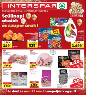 Interspar katalógus, Szentendre | Nagyszerű ajánlat minden ügyfélnek | 2026-01-02T00:00:00.000Z - 2026-01-07T00:00:00.000Z