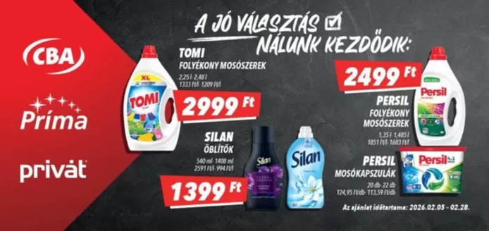 CBA katalógus, Érd | CBA akciós | 2026-02-05T00:00:00.000Z - 2026-02-28T00:00:00.000Z