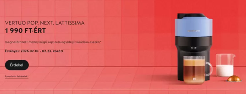 Nespresso katalógus, Budaörs | Discount | 2026-02-10T00:00:00.000Z - 2026-02-23T00:00:00.000Z