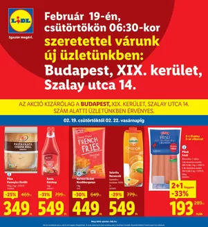 Lidl katalógus, Budaörs | Érvényes 02.19-től | 2026-02-19T00:00:00.000Z - 2026-02-22T00:00:00.000Z