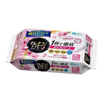 エリエール キレキラトイレクリーナー おそうじシート ハッピーローズ替１０枚×２個入