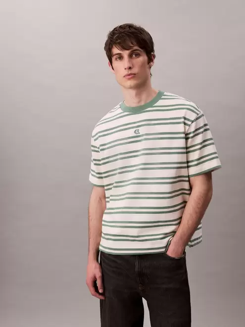 Tシャツ - ヘビースウェットボーダージャージーTシャツ