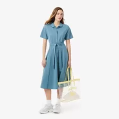 鹿の子地シャツドレス