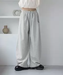 【接触冷感】スウェットコクーンタックパンツ