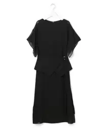 【APPLAUDIR】シフォンジョーゼット コンビドレス