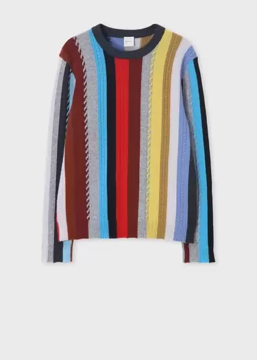 "Bold Signature Stripe" ニット