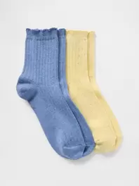 コンフェッティ ハーフクルーソックス 2足セット