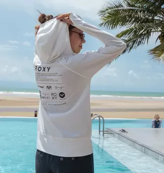 Roxy HISTORICAL LOGO HOODIE ウィメンズ ラッシュガード