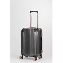 小型キャリーケース 容量32L 高さ48cm 拡張機能付きファスナーキャリーケース ブラック