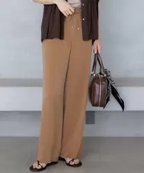【先行予約】スエーディーサテン ワイド パンツ