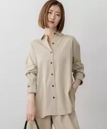 【洗える】スエーディーサテン シャツ