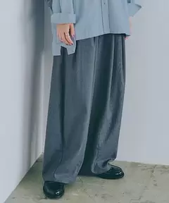 ボリュームワイドイージーパンツ[プチ・プラスサイズあり]