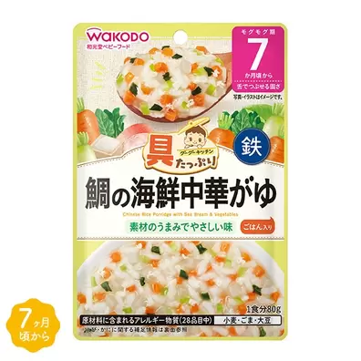 和光堂）具たっぷりグーグーキッチン 鯛の海鮮中華がゆ（7ヶ月頃から）