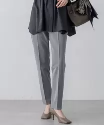 【撥水加工/洗える】TRストレッチギャバ テーパード パンツ