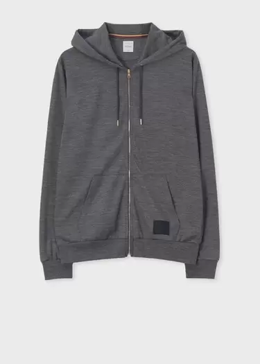 "Cropped Logo" テックウール パーカ