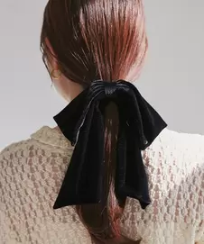 【新色追加】ビックベロアリボンヘアカフ