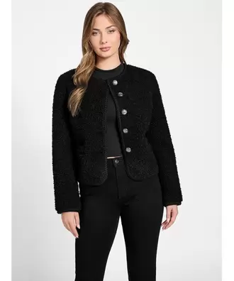 IVANA Fuax Fur Buttoned Jacket ジャケット