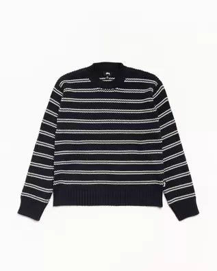 STRIPE KNIT CREW