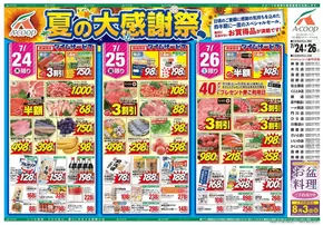 エーコープみやざきのカタログ | 現在の特別プロモーション | 2025-07-24T00:00:00.000Z - 2025-07-26T00:00:00.000Z
