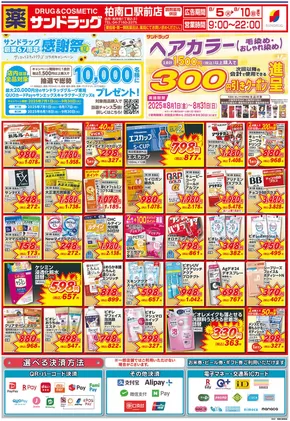 柏市でのサンドラッグのカタログ | 掘り出し物ハンターのためのオファー | 2025-07-01T00:00:00.000Z - 2025-09-30T00:00:00.000Z