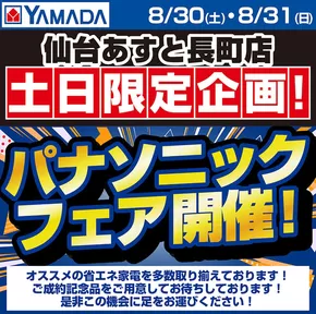 ヤマダ電機のカタログ | あなたのための特別オファー | 2025-08-29T00:00:00.000Z - 2025-08-31T00:00:00.000Z