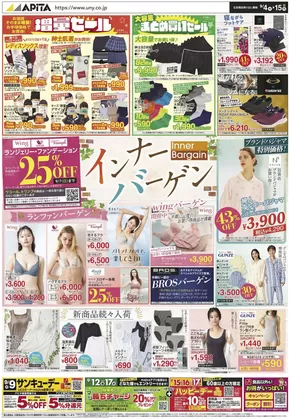 アピタのカタログ | 掘り出し物ハンターのための素晴らしいオファー | 2025-09-03T00:00:00.000Z - 2025-09-15T00:00:00.000Z
