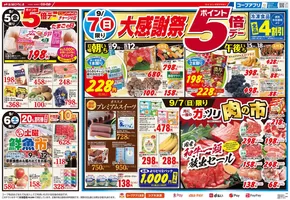 足利市での生協ひろしまのカタログ | 9/7(日)は大感謝祭 | 2025-09-04T00:00:00.000Z - 2025-09-11T00:00:00.000Z