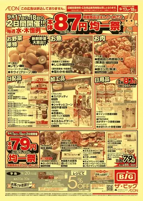 酒田市でのザ・ビッグのカタログ | 魅力的なオファーを発見する | 2025-09-17T00:00:00.000Z - 2025-09-18T00:00:00.000Z