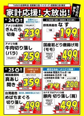 上閉伊郡での与野フードのカタログ | 魅力的なオファーを発見する | 2025-09-24T00:00:00.000Z - 2025-09-25T00:00:00.000Z