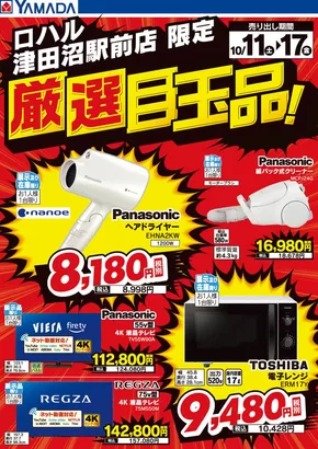 千葉市でのヤマダ電機のカタログ | 現在の取引とオファー | 2025-10-10T00:00:00.000Z - 2025-10-17T00:00:00.000Z