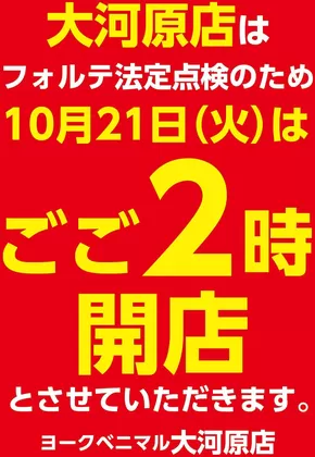 大田区でのヨークベニマルのカタログ | 掘り出し物ハンターのための素晴らしいオファー | 2025-10-20T00:00:00.000Z - 2025-10-21T00:00:00.000Z