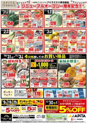 川崎市でのアピタのカタログ | 割引とプロモーション | 2025-10-30T00:00:00.000Z - 2025-11-03T00:00:00.000Z