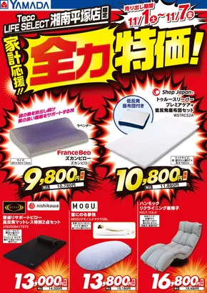 秦野市でのヤマダ電機のカタログ | 現在の取引とオファー | 2025-10-31T00:00:00.000Z - 2025-11-07T00:00:00.000Z