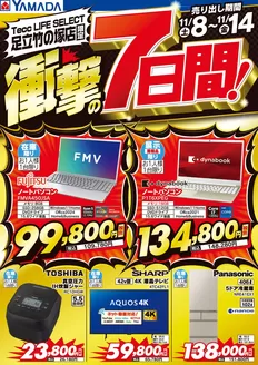 南相馬市でのヤマダ電機のカタログ | 割引とプロモーション | 2025-11-07T00:00:00.000Z - 2025-11-14T00:00:00.000Z