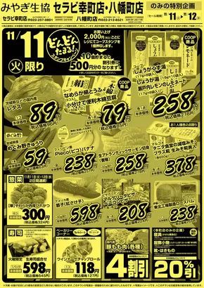 球磨郡でのみやぎ生活協同組合のカタログ | 割引とプロモーション | 2025-11-11T00:00:00.000Z - 2025-11-12T00:00:00.000Z