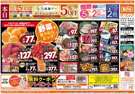 ザ・ビッグのカタログ | 魅力的なオファーを発見する | 2025-11-15T00:00:00.000Z - 2025-11-18T00:00:00.000Z