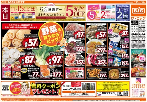 ザ・ビッグのカタログ | 今すぐ私たちの取引で節約 | 2025-11-15T00:00:00.000Z - 2025-11-18T00:00:00.000Z