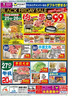 名古屋市でのマルエドラッグのカタログ | JA-F×前橋川原 11.25号 日替わり | 2025-11-24T00:00:00.000Z - 2025-11-28T00:00:00.000Z