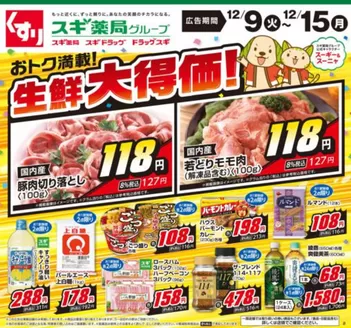 広島県安芸郡でのスギ薬局のカタログ | 現在の取引とオファー | 2025-12-09T00:00:00.000Z - 2025-12-15T00:00:00.000Z