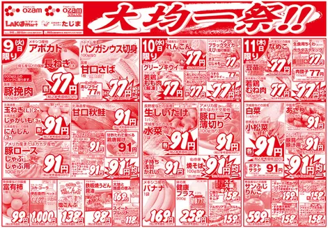 あきる野市でのオザムのカタログ | オザム チラシ | 2025-12-09T00:00:00.000Z - 2025-12-23T00:00:00.000Z