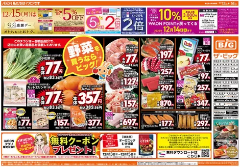 浅口市でのザ・ビッグのカタログ | トップディールと割引 | 2025-12-13T00:00:00.000Z - 2025-12-16T00:00:00.000Z