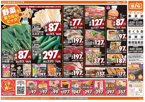 広島市でのザ・ビッグのカタログ | 掘り出し物ハンターのためのオファー | 2026-01-23T00:00:00.000Z - 2026-01-27T00:00:00.000Z