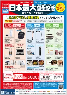 渋谷区でのスーパードラッグひまわりのカタログ | キャンペーン情報 | 2026-01-26T00:00:00.000Z - 2026-03-01T00:00:00.000Z