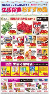 千葉市でのマックスバリュのカタログ | 今すぐ私たちの取引で節約 | 2026-03-04T00:00:00.000Z - 2026-03-10T00:00:00.000Z