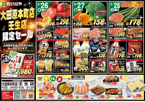 たいらやのカタログ | 私たちのお客様のための排他的な取引 | 2026-03-26T00:00:00.000Z - 2026-03-28T00:00:00.000Z