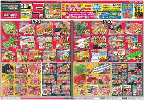 ビッグハウスのカタログ | 割引とプロモーション | 2026-04-28T00:00:00.000Z - 2026-04-30T00:00:00.000Z